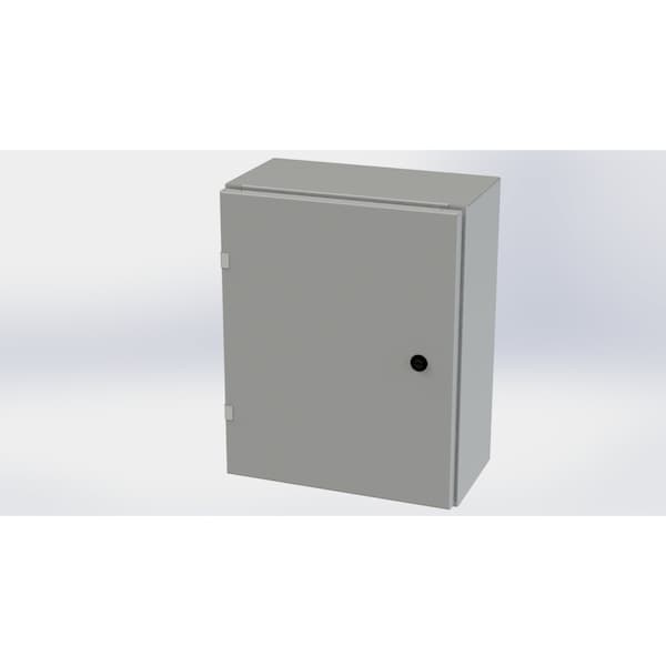1/4 Turn Latch Electrical Enclosures, 20 in H, 8 in D, 16 in W, NEMA 3R, 4, 12, 13, Carbon Steel